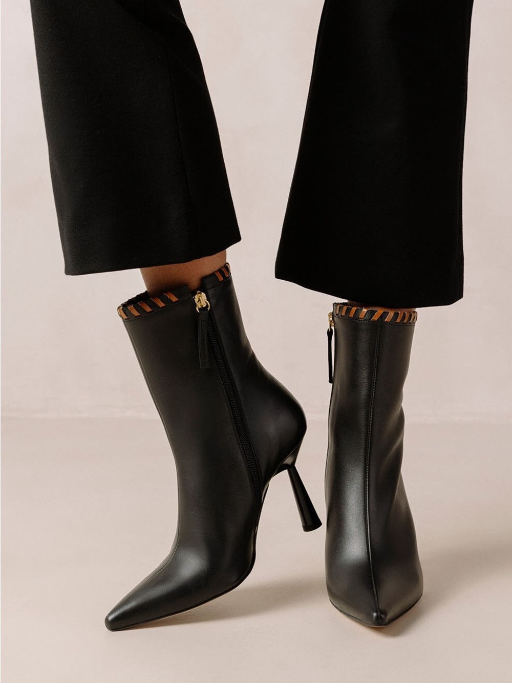 ALOHAS Black Leather Leo Ankle Heel Boots | ASO Tell Me Lies - US 9 (39) NWT
